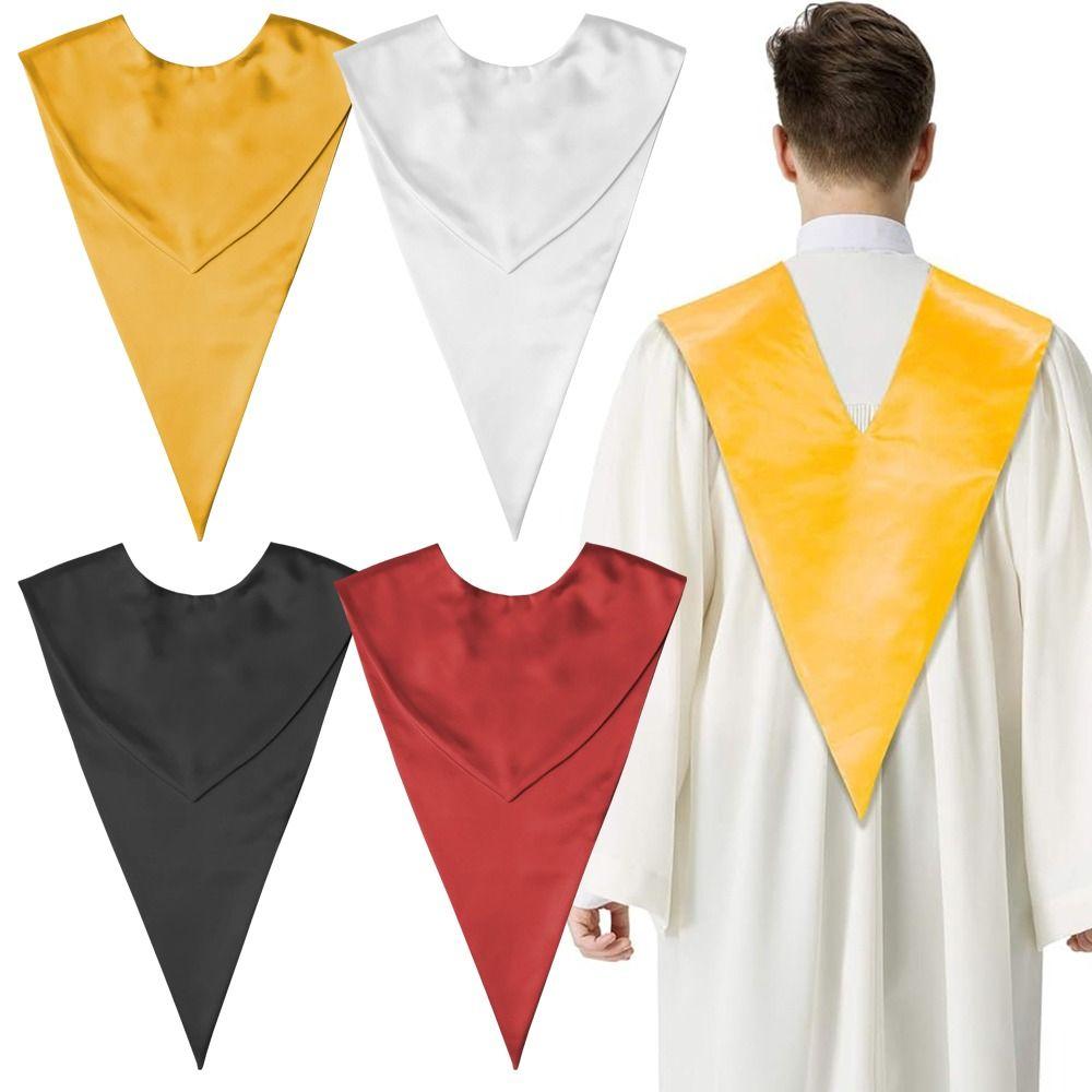 Plain Design V Stole V Shape Graduation Stole Fashion Choir Stole Unisex
