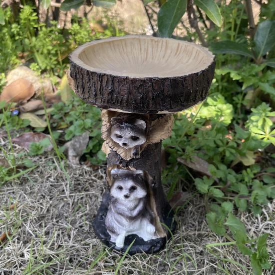 Кормушка для садовых птиц, полимерная статуэтка, уличная, для патио, двора, лужайки, отдельно стоящая, фея