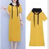 Summer Long Dress with Hooded and Loose Fit Chic and Youthful Style for Casual Wear Women Dresses