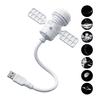Space Theme Night Light Satellite Star Projector, USB HD Projector with 7 Replaceable Relaxing Ambient Film Slides, 360 Adjustable LED for