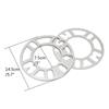 Wheel Spacer with Hub, Wide Tread Spacer, 0.4 inch (10 mm), 4 Hole 5