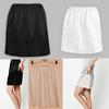 Anti-penetration Women Bodycon Satin Half Slip Waist Solid Skirts