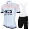 Breathable Cycling Bib Short Sleeve Set Men Moisture Wicking Bike Jersey