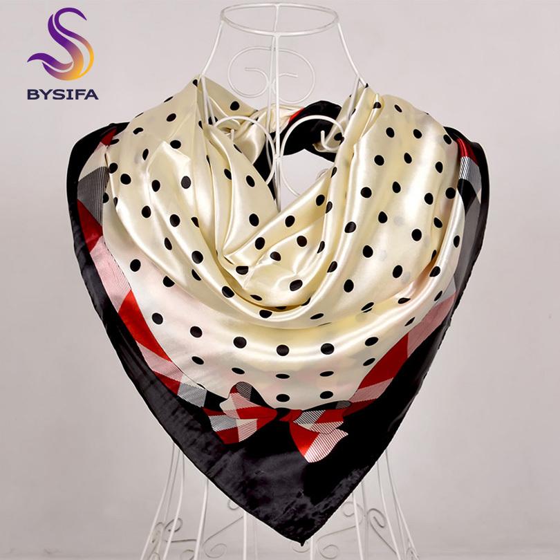 [BYSIFA] China Style Blue White Silk Scarf Cape  New Design Ladies Muslim Head Scarf Printed Fashion Accessories Satin Scarf
