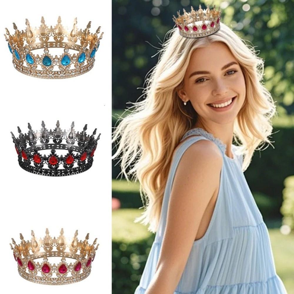 Elegant Bridal Tiara Vintage Crystal Headpieces King Rhinestone Wedding Crown Special Event