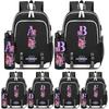 2Pcs/set Cartoon Backpack Large Capacity Bookbag With 750ml Water Bottler Laptop Student Boy Girl School Bag Travel Bag Kid Gift