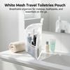 Portable Travel Toiletry Bag with Mesh Compartment for Bathroom Storage and Organization