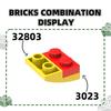 Нетоксичный 150 шт./лот 32803 Наклонный изогнутый 2x2x2/3 Строительный блок Moc Цветные аксессуары Совместимы с Brick DIY Детская игрушка
