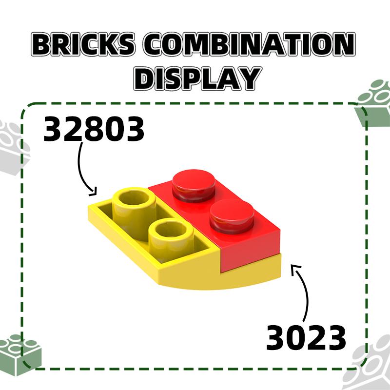 Нетоксичный 150 шт./лот 32803 Наклонный изогнутый 2x2x2/3 Строительный блок Moc Цветные аксессуары Совместимы с Brick DIY Детская игрушка