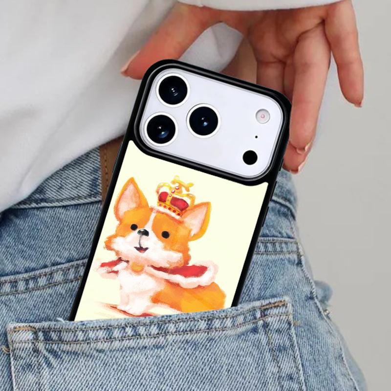 Мультяшная собачка корги, мягкий чехол для телефона iPhone 16e 15 14 13 12 17 Pro Max Plus Air 17pro, чехол Coque