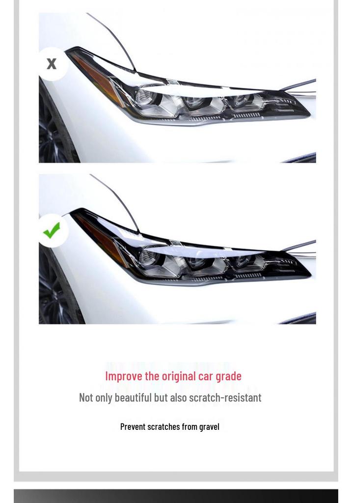 Black Warrior Smoked Headlight & Center Pillar Film for 25 Toyota Alphard Models - TPU Gloss Black
