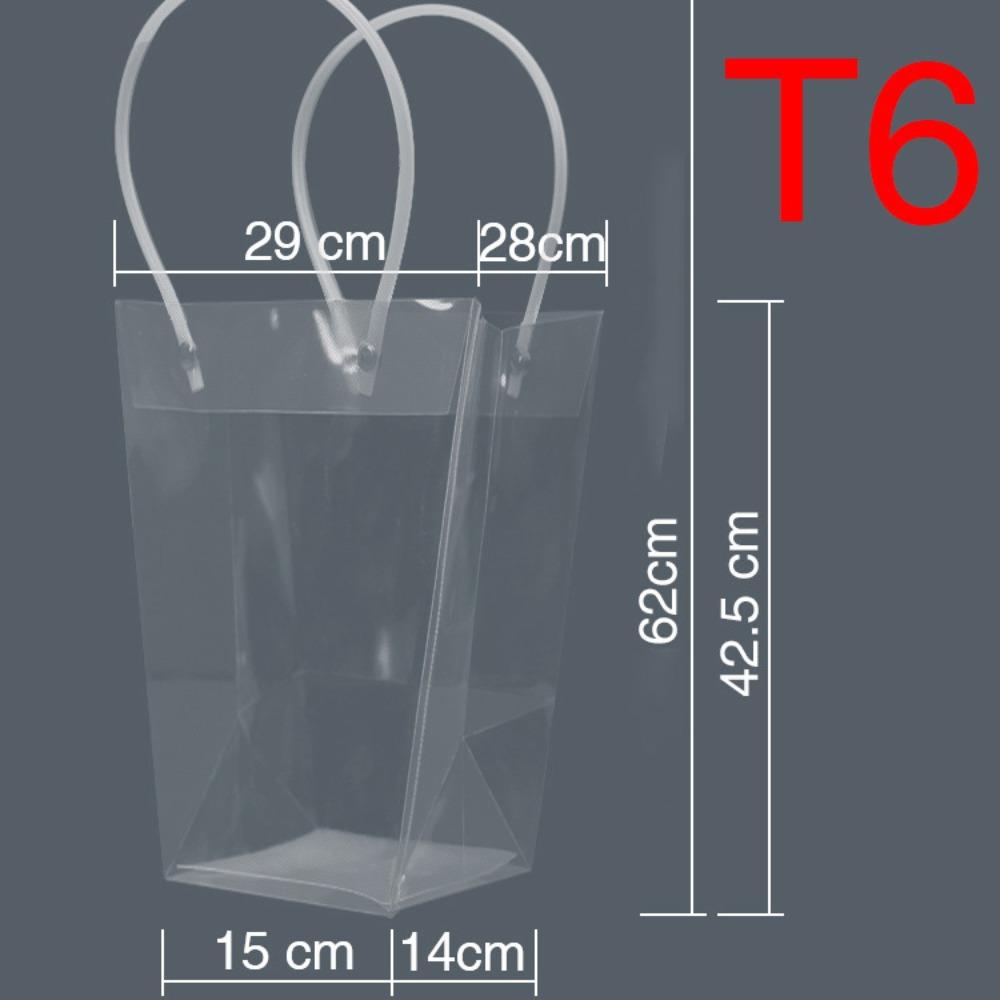 Transparent Bouquet Carrier Bag Plastic Clear Tote Bag Brand New Flower Gift Packing Box