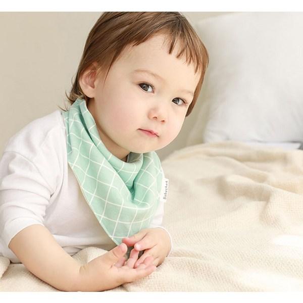 MK Infant Check Leaf Forest Scarf Bibs, набор из 3 предметов, корейские детские товары