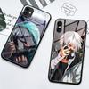 Для iPhone 6 6S 7 8 14 Plus X XR XS 11 12 13 14 Pro Max SE2020 чехол из закаленного стекла с защитой от падения в стиле аниме «Токийский гуль»