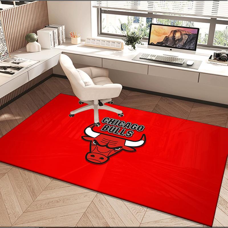 1PC rug Chicago-Bulls Logo Carpet, Chair Rug,Area Rug for Office Bedroom living rooms bedroom, Doormat decor Christmas fan gifts