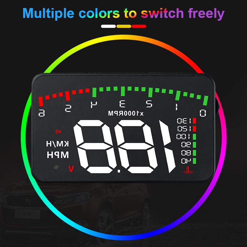 Скорость автомобиля Hud спидометр Head Up Display Температура воды Напряжение питания Проектор лобового стекла для грузовых автомобилей Obd2 Ii