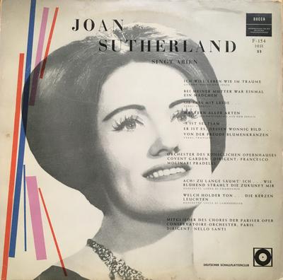 Виниловая пластинка JOAN SUTHERLAND Joan Sutherland Поет Арии F154 Deutscher Schal Германия Классика Б/У