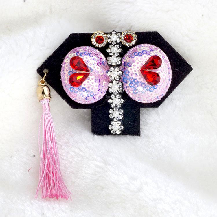 Handmade Plaid Frog Hair Clip for Pets - Suitable for Dogs like Yorkshire, Maltese, Shih Tzu