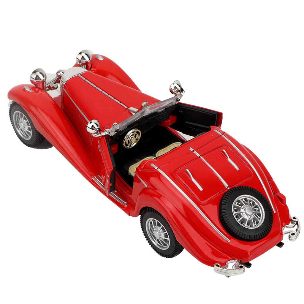 Vintage Child Kid High Simulation Sound Light Pull Back Car Toy Alloy Vehicle (Red)