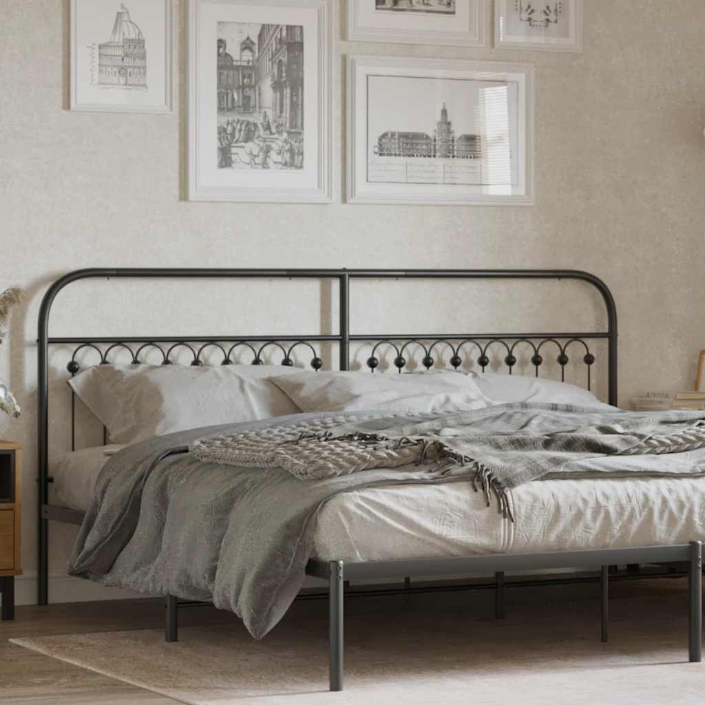 Replacement Headboard Metal Black 200 cm