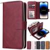 Wallet Flip Zipper Leather Case For Iphone 14 Pro Max 13 Pro Max 12 Pro Max 11 Pro Max Se 2022 2020 X Xr Xs Max 8 7 6 6s Plus