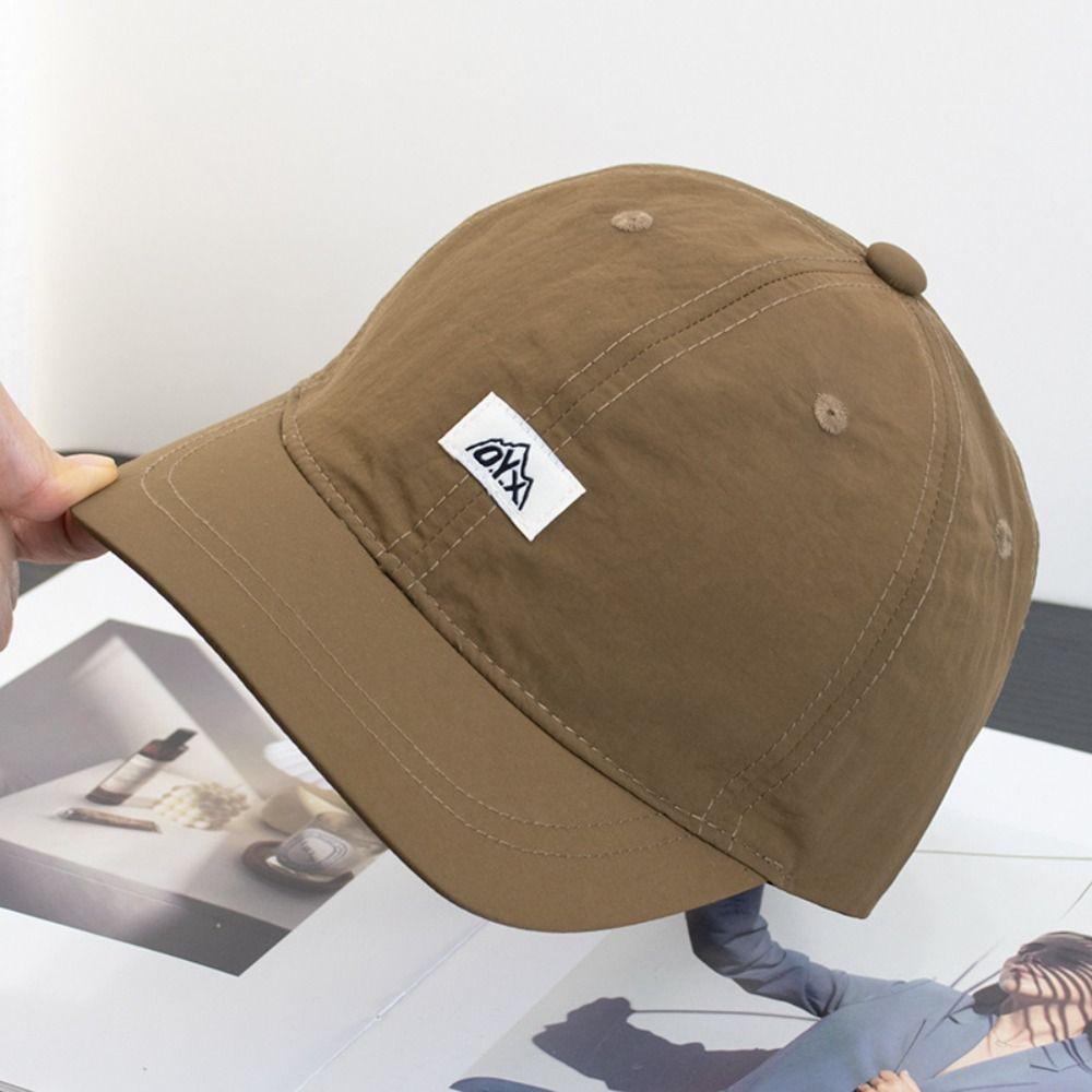 Casual Letter Baseball Cap Quick-dry Peaked Cap Retro Short Brim Baseball Hat  Man