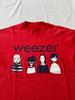 Винтажная футболка Weezer Rock Band Красная 2000-х Унисекс Репринт