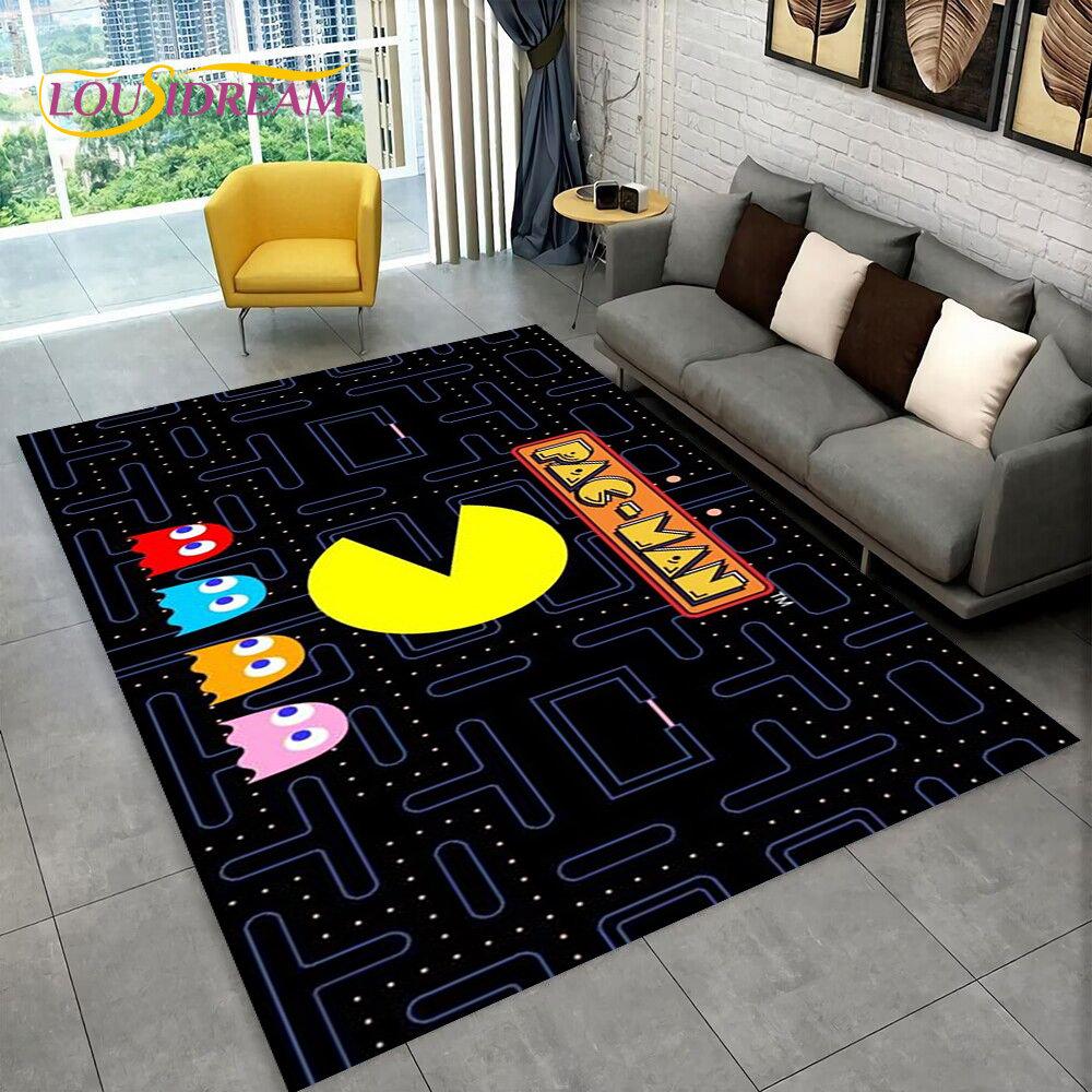 Pacman Retro Classics Game Gamer Area Rug,Carpet Rug for Home Living Room Children Bedroom Sofa Doormat Decor,Non-slip Floor Mat