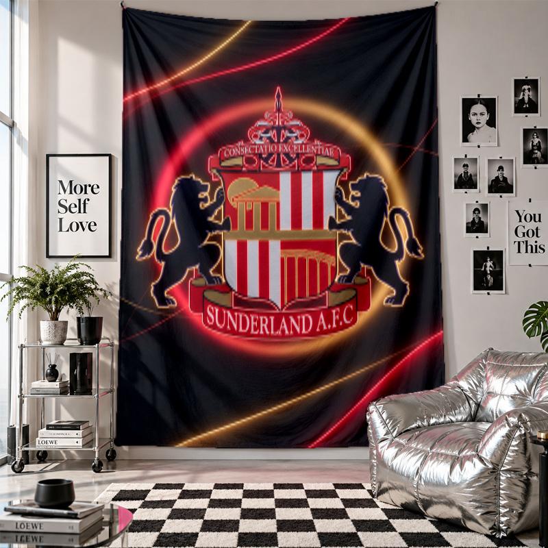 Sunderland Football Wall Tapestry Home Decor Wall Hanging Cloth for Bedroom Living Room Background
