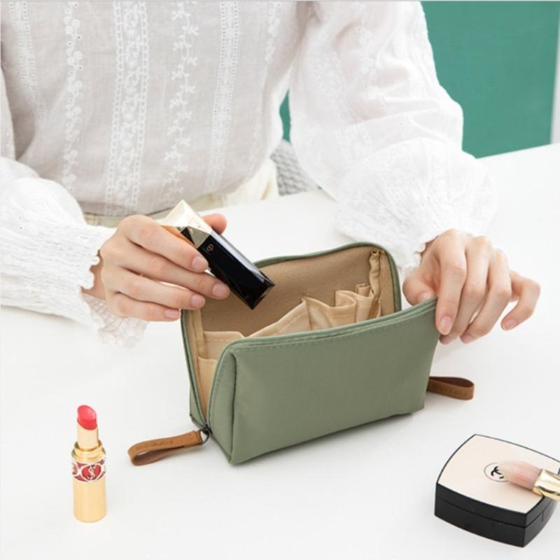 Ladies' Portable Mini Solid Color Makeup Bag Large Capacity Waterproof Storage Hand-held Bag