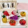 1PC Souvenir Home Decor Table Ornament Fruit Figurines Gift Colorful Crystal Fruit