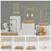Holder Desktop Ornament Necklace Storage Wood Base Rack Bracelet Earring Jewelry Display Stand