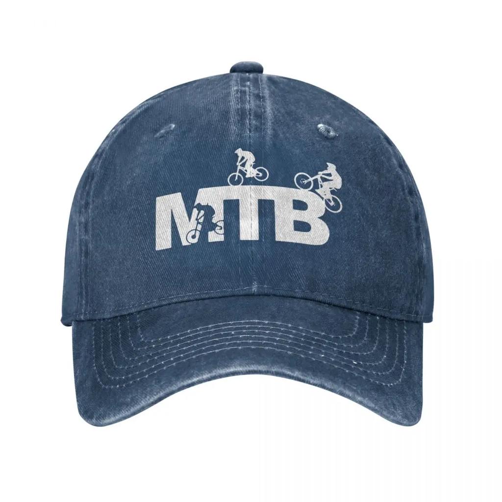 Spring Autumn Women Men MTB Cycling Logo Baseball Cap Funny Mountain Biker Bike Hip Hop Sun Hat Sport Denim Casquette