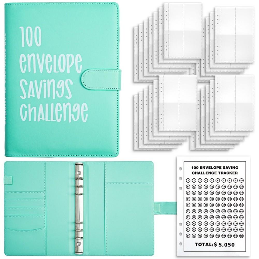 Colorful 100 Day Challenge Budget Binder Loose-leaf Saving Money Organizer Journal Planner
