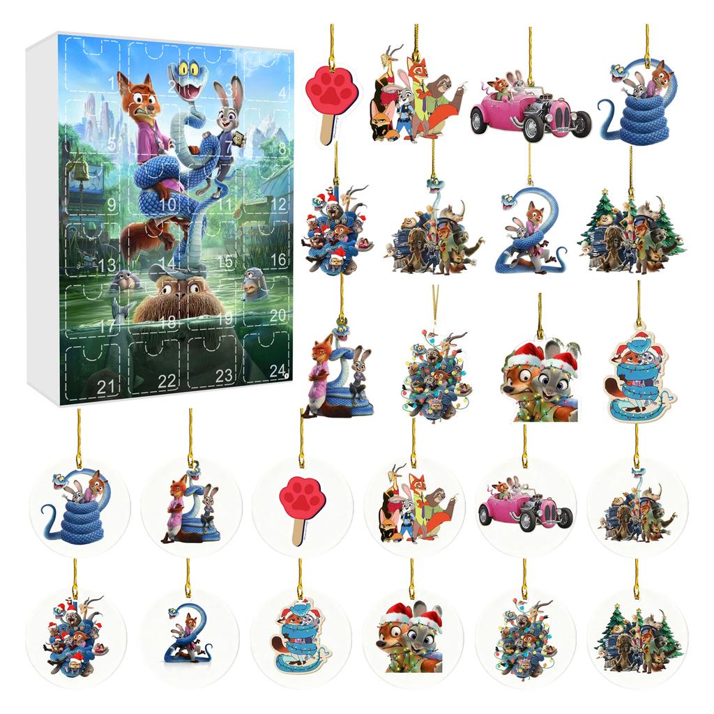 2D Flat Aircraft Box 24pc Series Advent Calendar Christmas Countdown