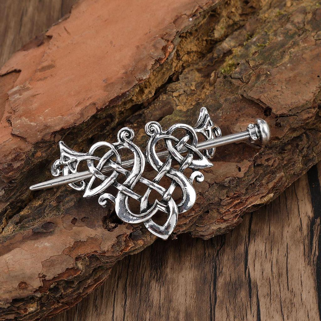 Заколка для волос «Сердце викинга», винтажные аксессуары в стиле скандинавской мифологии для женщин