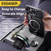 Essager 15 Вт Магнитный беспроводной автомобильный держатель для телефона Регулируемое автомобильное зарядное устройство на 360 градусов для iPhone 16 15 14Pro Samsung Универсальный телефон