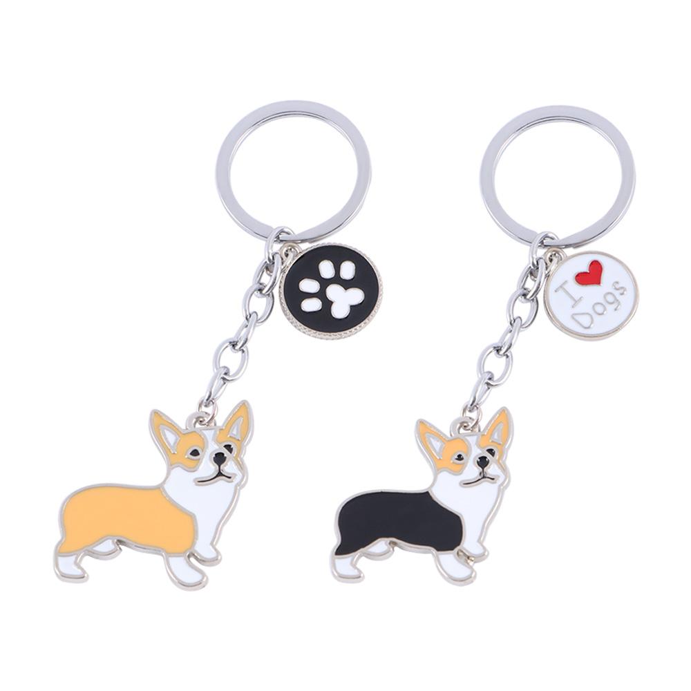 Парные брелоки Мультяшный держатель для ключей от машины Брелок для ключей с собакой Подвеска для сумки Брелок для ключей Корги