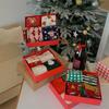 Red Christmas Socks Gift Set - Korean Style, Mid-Calf for Women (Fall/Winter Edition)