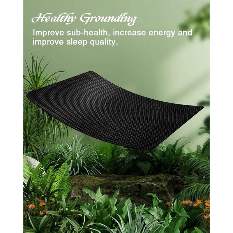 Дышащий заземляющий коврик 27 дюймов × 76 дюймов для кровати, заземляющий коврик для сна, противоскользящий заземляющий матрас из искусственной кожи с заземляющим шнуром