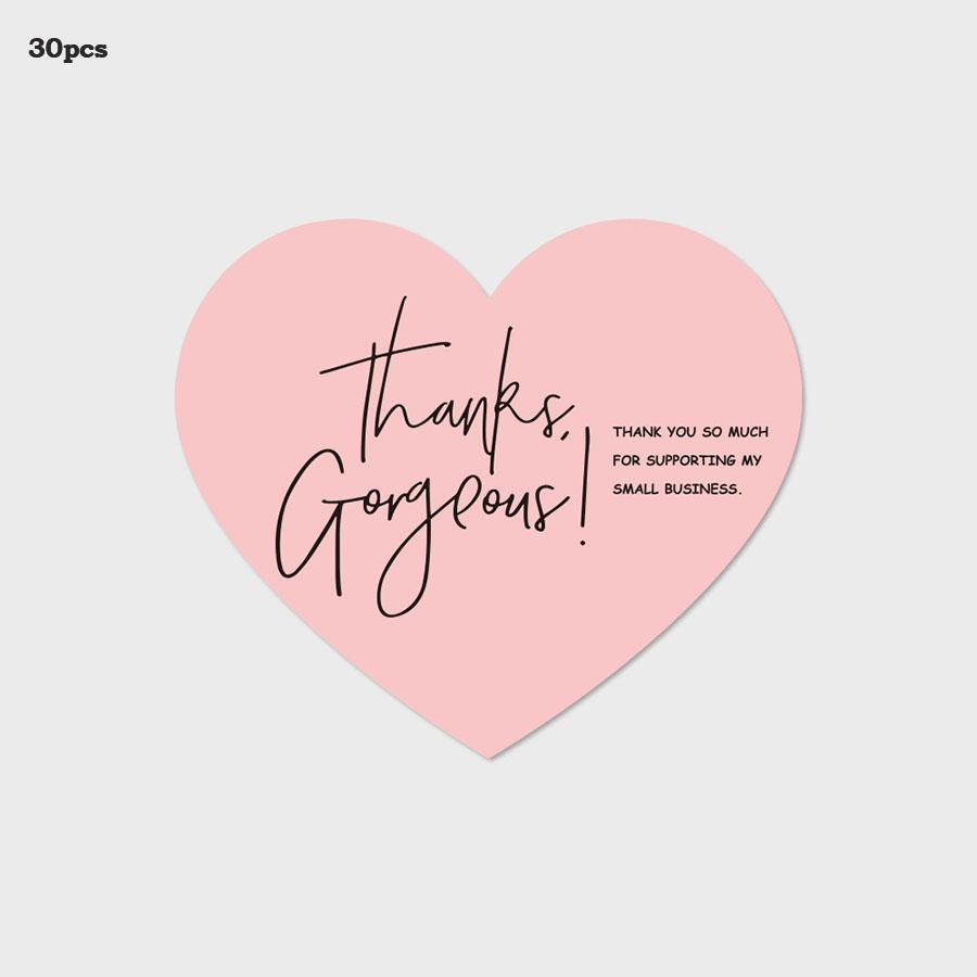 30pcs Heart Shape Greeting Tags Thank You Kraft Paper Card For Small Shop Gift DIY Decoration Card For Small Business