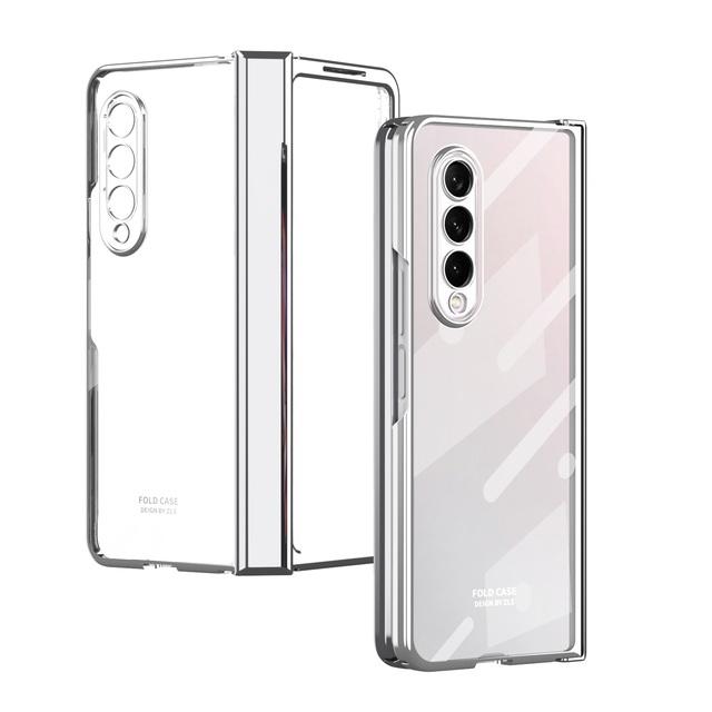 Жесткое покрытие для Samsung Galaxy Z Fold 3 Fold3, чехол, броня, защитная петля, стеклянная пленка, крышка экрана