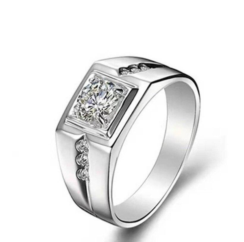 Мужское кольцо, хит продаж, ювелирные изделия, золотое властное квадратное кольцо с цирконом, темпераментное модное кольцо