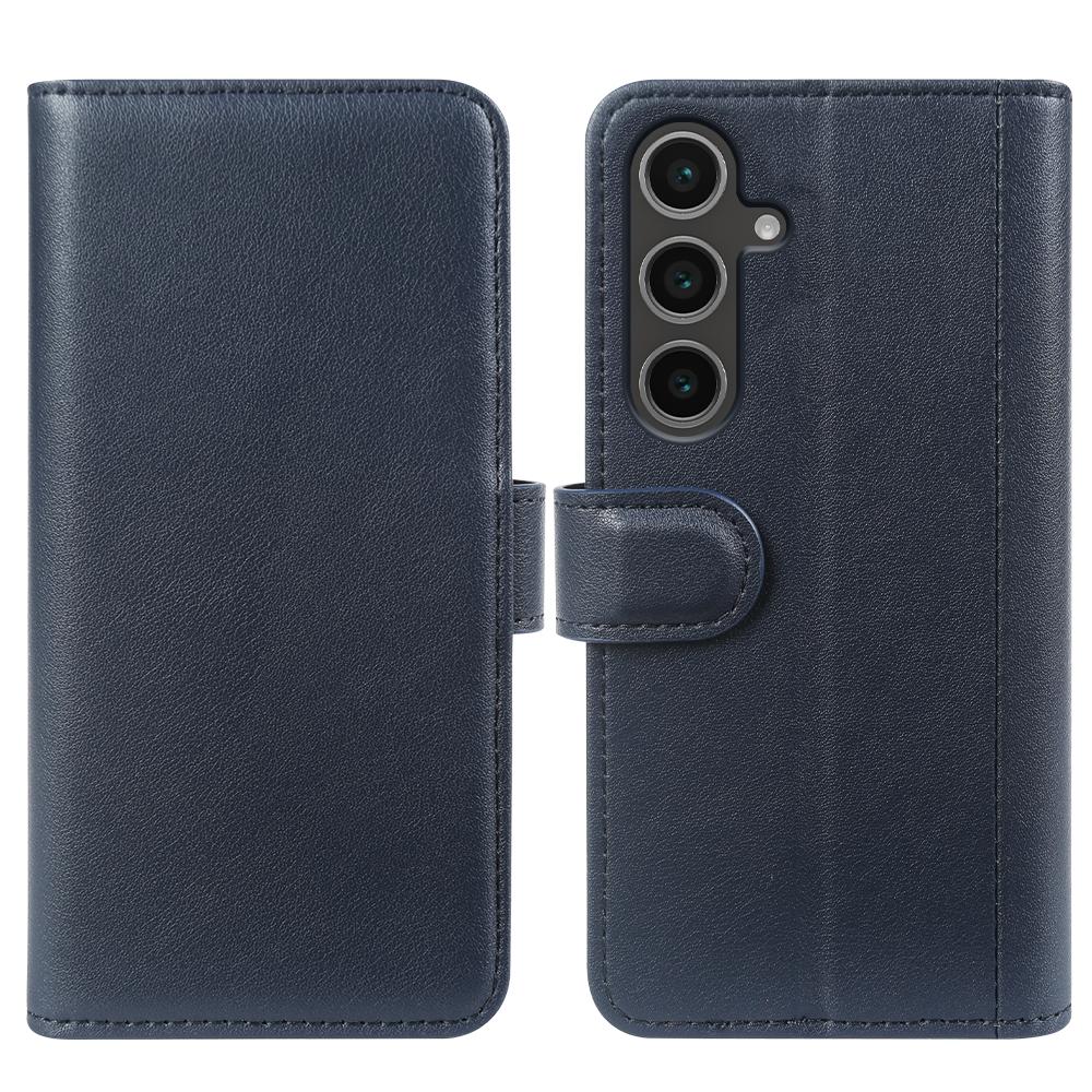 Для Samsung Galaxy S24 FE Чехол Натуральная Спилковая Кожа Чехол для Телефона с Кошельком Подставкой