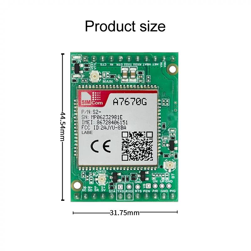 A7670G Global Communication Module CAT1 Core Board 4G Full Network Communication Development Board SIMCOM Module