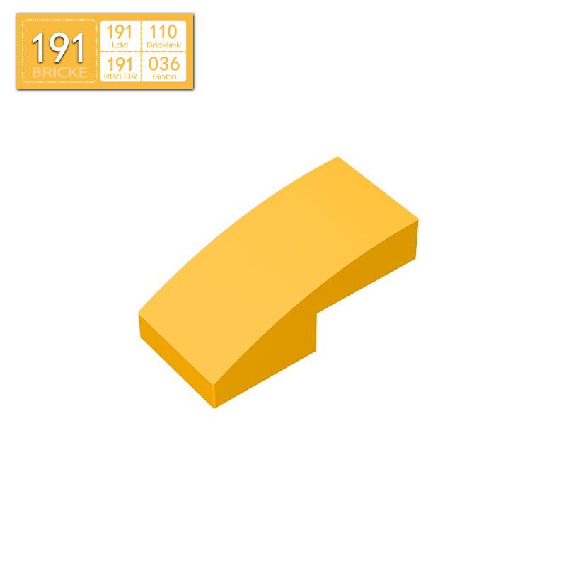 BRICKE Zhuan Ke 2x1 Curved Slope | Compatible with Lego | 11477 | MOC Loose Parts | Educational DIY Building Blocks Toy