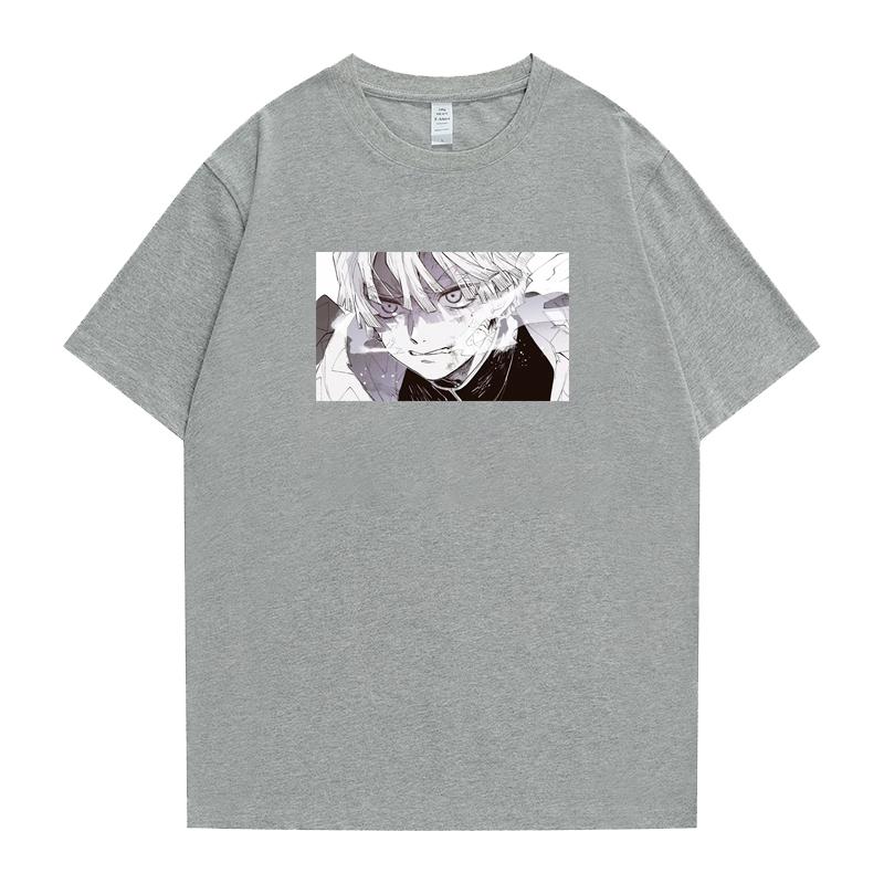 Japanese T-shirt Men's and Women's Pure Cotton Two-dimensional Ghost Extermination Cartoon T-shirt Surrounding Couple Clothes