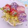 8PCS Resin Glitter Colorful Sea Star Shell Mermaid Jellyfish Figurine Flatback Rhinestone Cartoon Scrapbook DIY Craft Supplies