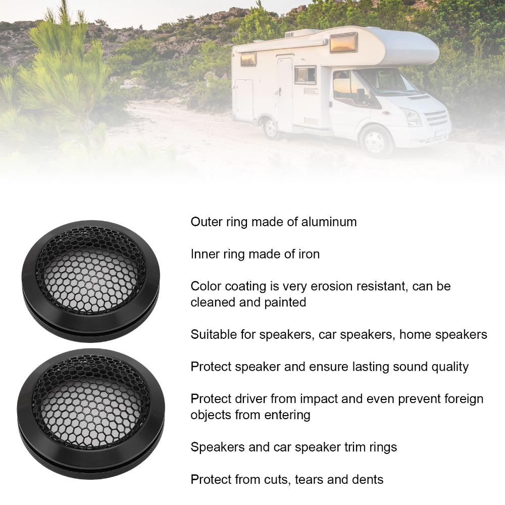 2Pcs Round Speaker Grill OD 64mm Speaker Guard Replacement Car Speaker Cover Automotive Use
