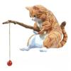 Мультфильм Рыбалка Кошка Декор Аквариум Пейзажный орнамент Аквариум Ландшафтные аксессуары Рыбная банка Украшение Рыба Золотая рыбка Чаша